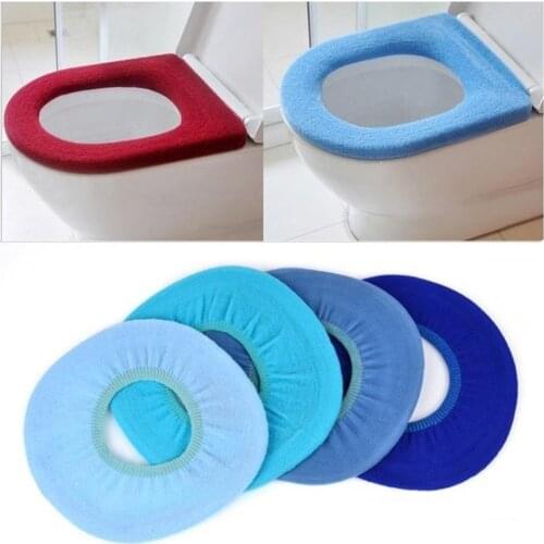 Bathroom Warm Cartoon Soft Closestool Washable Toilet Seat Lid Top Pad Mat Bathroom Accessories Set Seat Covered Mat