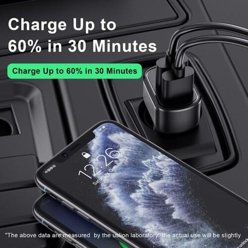 Universal PD USB Car Charger Mobile Phone 3Port 30W Quick Charge QC3.0 Cigarette Lighter Mount Adapter For iPhone Xiaomi Huawei