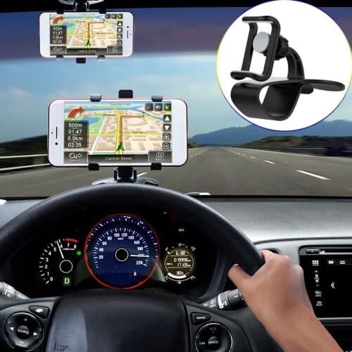 Universal Dashboard Car Phone Holder GPS Mount Stand Smartphone Display Bracket Car Easy Clip Holder Support for Android iPhone