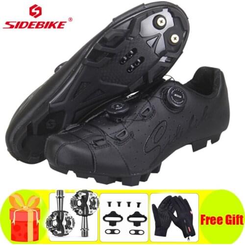SIDEBIKE Cycling Shoes Sapatilha Ciclismo Mtb Bicicleta SPD Pedals Men Women Self-locking Breathable Riding Bicycle Sneakers