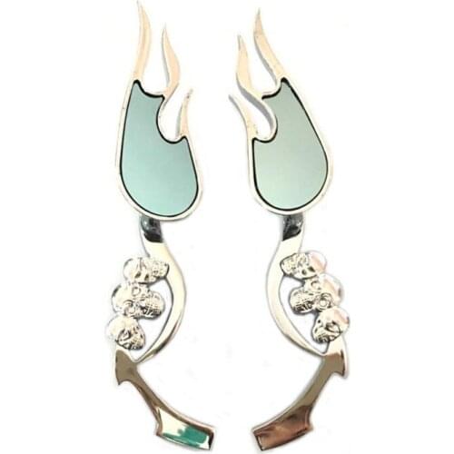 Applicable to Yamaha Blessed Motorcycle Rearview Mirror Modification Harley Prince Reflector Flame Rearview Mirror