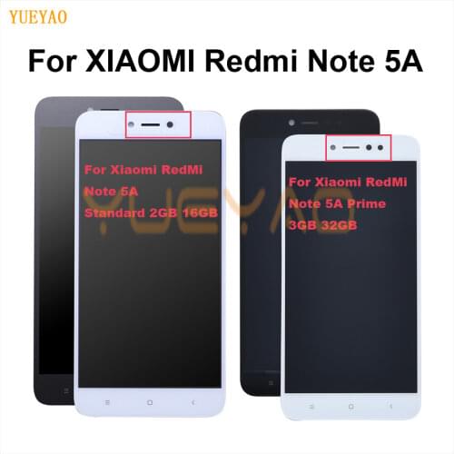 5.5" 720x1080 IPS Display For XIAOMI Redmi Note 5A LCD Touch Screen With Frame for Xiaomi Redmi Note 5A Prime LCD Y1 / Y1 Lite