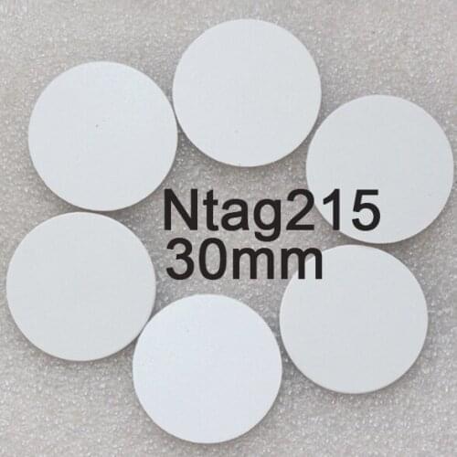 13.56Mhz NFC tags 215 coin tag Work for all NFC products 100pcs/Lot