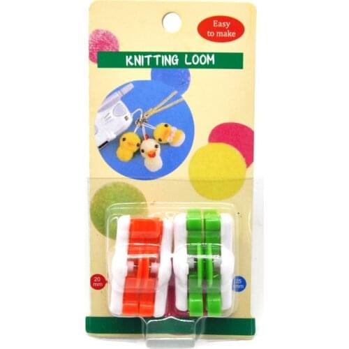 2pcs Pompom Pom-Pom Maker for Fluff Ball Weaver Needle DIY Wool Knitting Craft