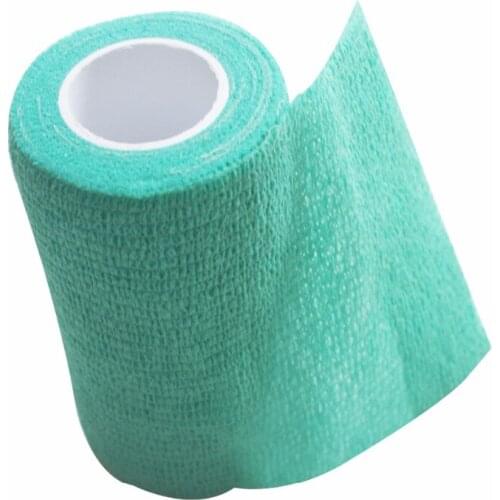 24 Rolls Elastic Nonwoven Bandage Self-adhesive Wound Bind Dressing Light Green First Aid Supplies 7.5cm * 4.5m