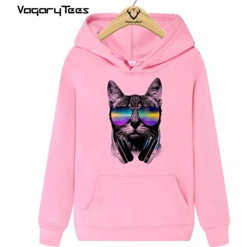 3D streetwear Printed Crazy DJ Cat Hoodies Animal Men Tops Hip Hop Music Lover Cat Hoodies Sweatshirts Brand Clothing