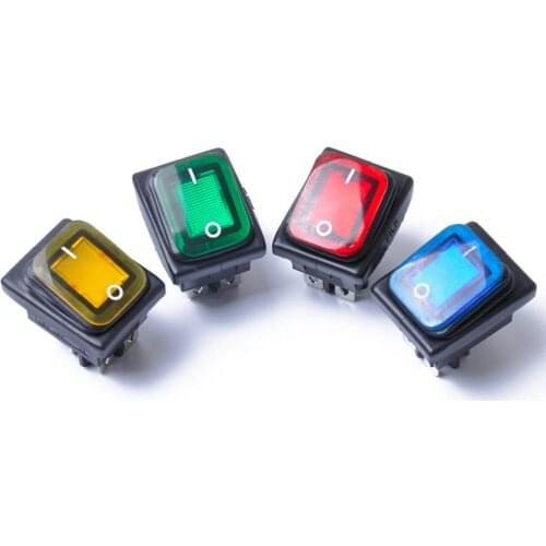 4pcs 4 Pin 2 Position Rocker Toggle Switch Breaker Waterproof Plastic