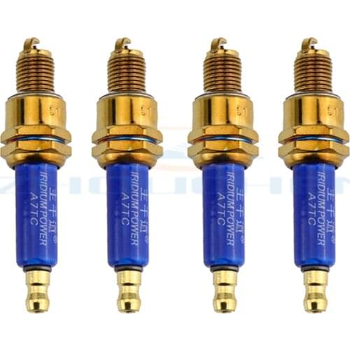 4pcs Iridium Power A7TC Spark Plug for ATV,Dirt bike,Pit bike,Scooter,Motorcycle Go kart Engine