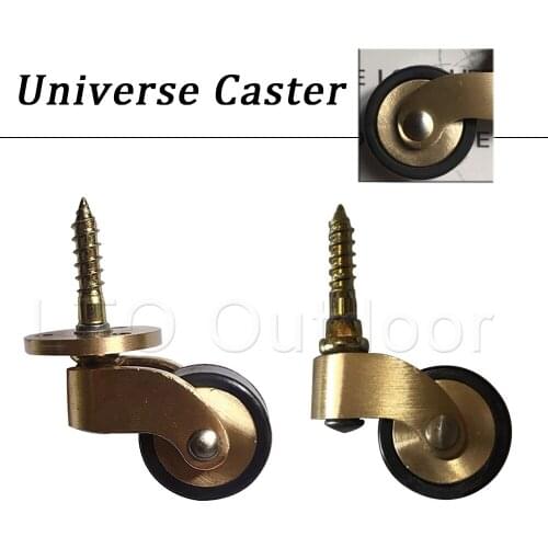 4Pcs Heavy Duty Brass Universal Wheels Furniture Caster Wheels with Screw For Sofa Chair Cabinet Furniture Accessories