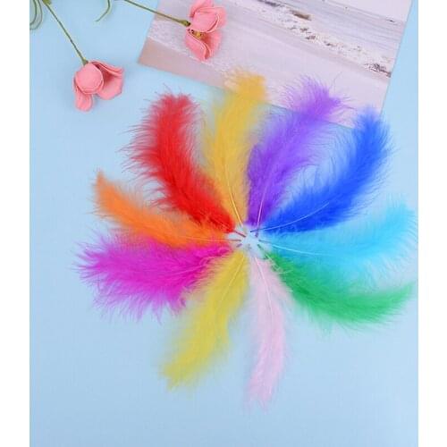 50pcs/set turkey feathers 10-15cm chicken plumes for carnival diy craft decor