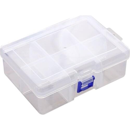6 Removable Plastic Storage Box Jewelry/Earring/Tools Container Organizer