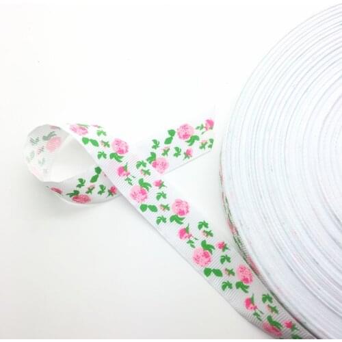 Free Shipping 5 Yards 3/4'' 20mm Wide Printed Grosgrain Ribbon Hair Bow/Christmas/wedding DIY Sewing ,#AD39