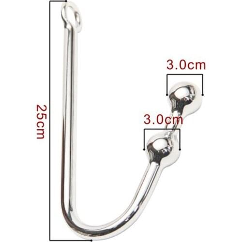 Stainless Steel Dilator Anal Hook Beads Hole Prostate Massager Stimulation Butt Plug Sex Toys For Men Women L1