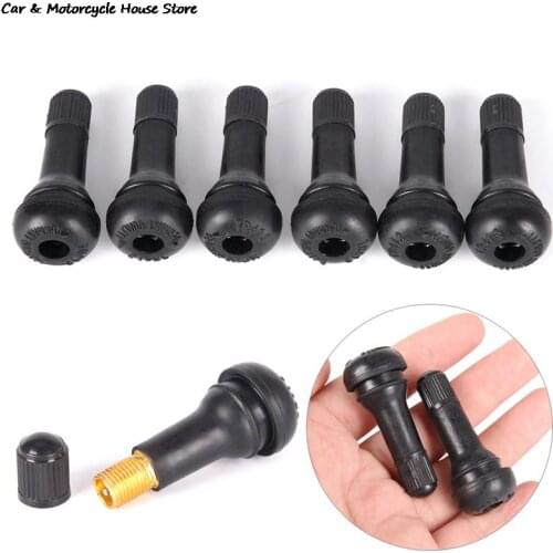 5PCs/set Black TR413 Tubeless Car Wheel Tire Valve Stems With Caps Tyre Rubber Valves With Dust Caps