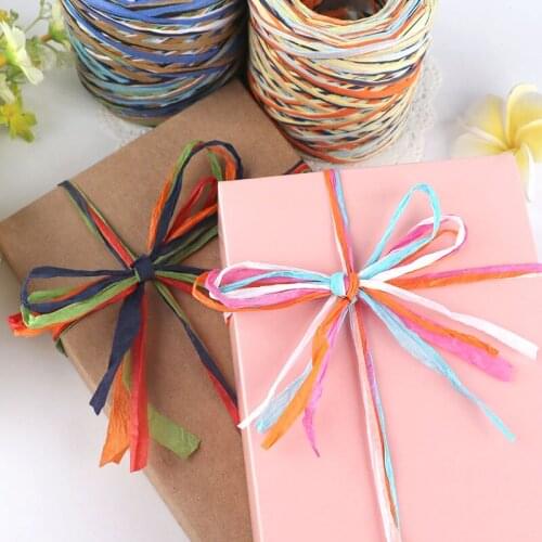 Color Lafite paper rope hand DIY braided rope baking packaging belt gift box rope Lafite decorative rope