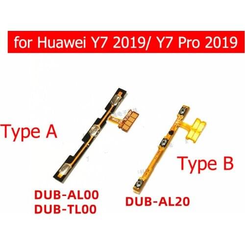 For Huawei Y7 2019/ Y7 Pro 2019 Power Volume Side Key button Flex Cable On Off Switch Flex Cable Repair Parts