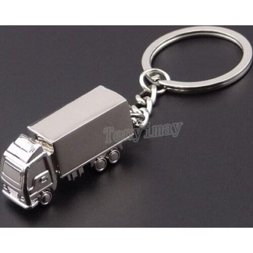 Fashion Truck Keychains Alloy Lorry Keyrings Promotion Mens Keychains 20pcs/Lot Free Shipping