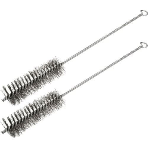 Uxcell Stainless Steel Wire Tube Cleaning Brush 30mm Diameter 2pcs