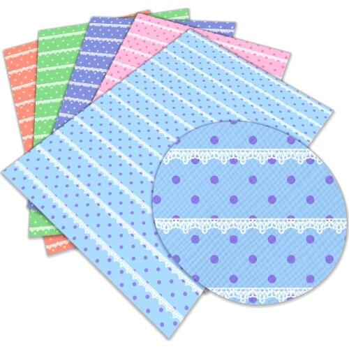 New Different Color Dot Pattern Printed Faux Leather A4 22x30cm For Hair Bow Handbags Wallet Phone Cover DIY Handmade craft L103