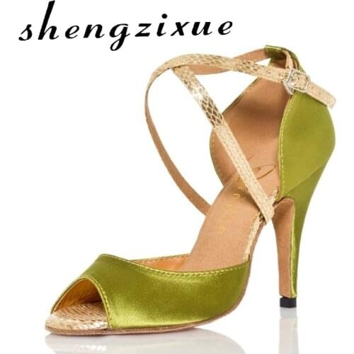WUXIJIAO brand Fruit green Latin dance shoes square dance / / modern/soft bottom shoes comfort