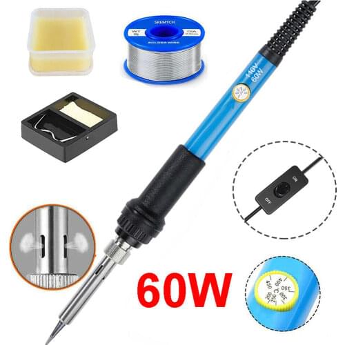 60W Electric Soldering iron station 220V 110V temperature adjustable welding soldering tools accessories Solder Paste