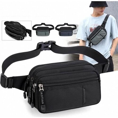 2020 Waist Pouch Bag Men Waist Pack Water-resistant Hiking Cycling Waist Bag Outdoor Traveling Running Fanny Pack Oxford