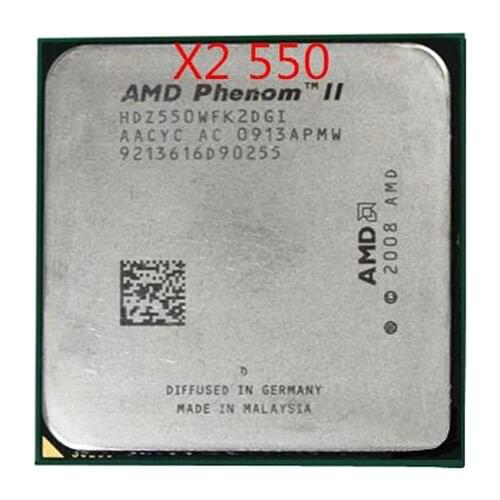 Free Shipping AMD Phenom II X2 550 CPU 3.1GHz Socket AM3 938-pin Processor 80W Dual-Core 1M Desktop CPU