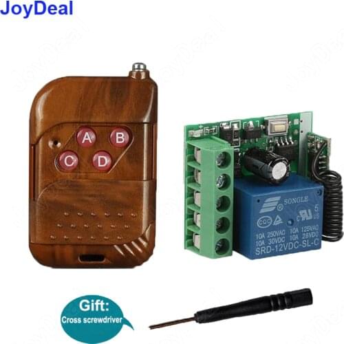 433Mhz DC 12V 1CH Wireless RF Remote Control Receiver And Transmitter Switch For Car Led Door Light Bar In Scanner Strip Diy Kit