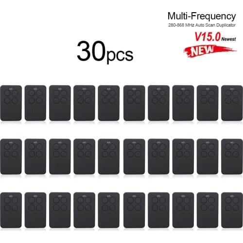 30pcs For 433.92mhz 868.35MHz 315MHz remote control fixed code rolling code Replicator gate door garage opener for barrier