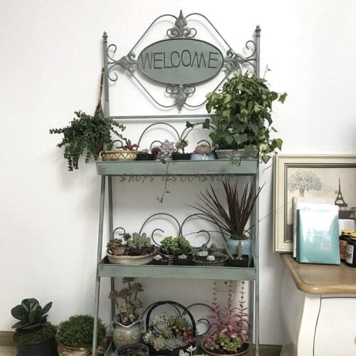 European-style retro wrought iron racks for household balconies