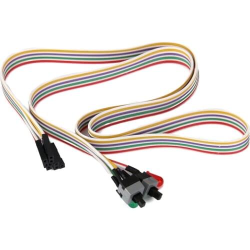 ATX PC Computer Motherboard Power Cord 2 Switch On With LED Light On/Off/Reset