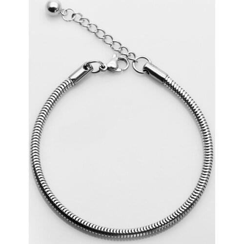 Titanium Steel Round Snake Bracelet Stainless Steel Snake Bone Chain Female Simple Fashion Jewelry