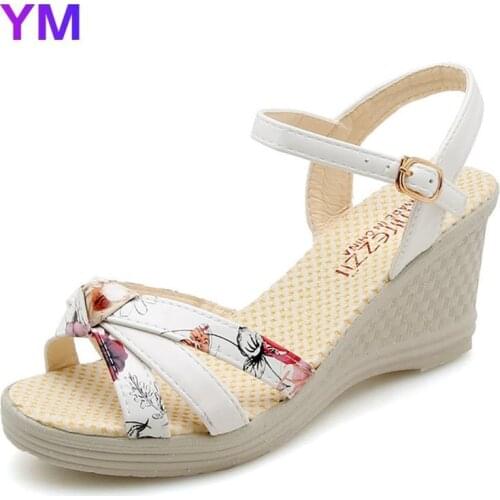 Shoes Women Sandals Summer Wedge Sandals Women Shoes Bohemian Fashion Buckle Classic Non-slip Sandals Shoes Beach 2021 New