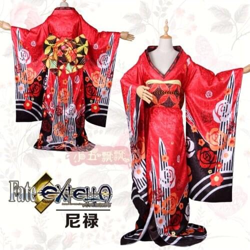 [STOCK]2017 Customize Anime Fate/Grand Order Nero Claudius Kimono Bathrobe Cosplay Costume For Women Halloween Free Shipping