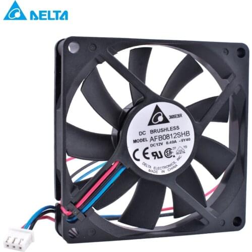 AFB0812SHB 8cm 80mm fan 8015 12V 0.40A 3 wire double ball bearing large air volume cooling fan