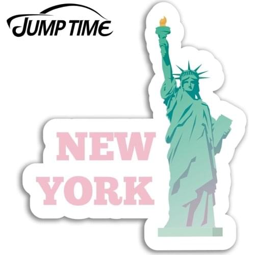 Jump Time for New York Pink Vinyl Stickers Laptop Travel Sticker USA Cool Gift Camper Window Bumper Motor Decal Car Wrap