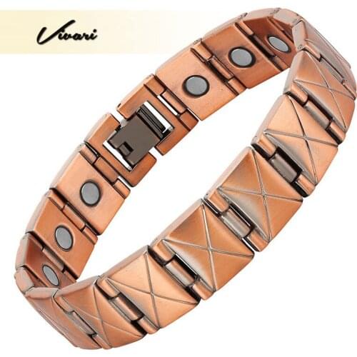 Vivari Promote blood circulation Jewelry Cross Square Bracelet For Men Bangle Magnetic Charm Bracelets Magnets Wristband