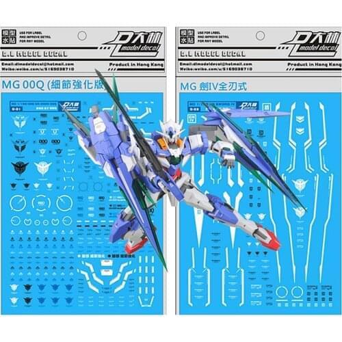 D.L high quality Decal water paste For Bandai MG 1/100 GNT-000 00Q / GN IV Gundam DL027