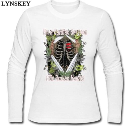 LYNSKEY Rife Family Tops Shirt Crew Neck Summer/Fall 100% Cotton Long Sleeve T Shirts for Girls Cardiac Surgeon Cool Tee Shirt