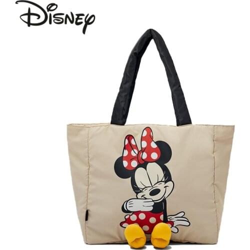 Disney New Cartoon Minnie Lady Shoulder Bag Fashion All-match Casual Shopping Bag Large Capacity High Quality Lady Handbag