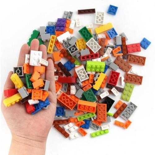 100g/lot Classic Small Building Blocks 2*4 2*8 Compatible Assembly High Bricks Educationly Children DIY Toys