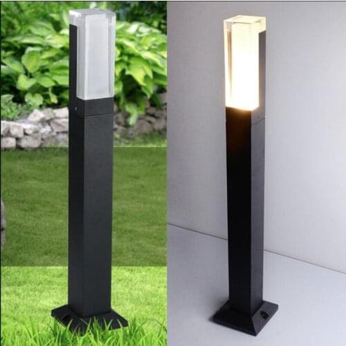 12W COB LED Exterior Bollard Light H800mm Outdoor Floor Light for garden IP67 Waterproof aluminium AC85-265V LED Lawn Light