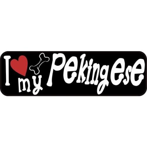 13cm x 4cm for I Love My Pekingese Car Stickers and Decals Vinyl Material Creative Camper Scratch-proof Window Decal