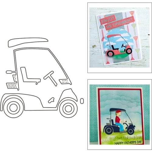 2021 New Golf Cart DIY Metal Cutting Dies For Mould Cut Craft Making Card Paper Decoration Album and Scrapbooking No Stamps Sets