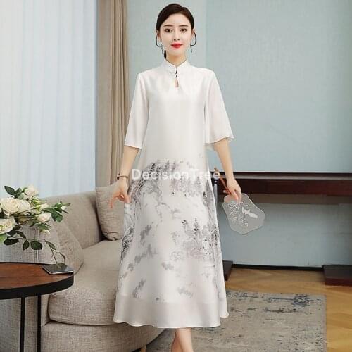 2021 bridesmaid wedding dress chinese women imrpoved qipao elegant lace cheongsam vestidos chinese oriental long dresses qipao