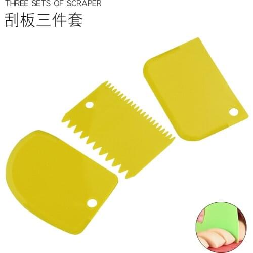 3PCS/set Dough Cake Cutter Slicer Spatula for Cake Cream Scraper Pasty Irregular Teeth Edge DIY Smoother cake decorating tools