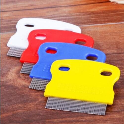 500pcs new Stainless Steel Long Needle Lice Comb Pet Dog Cat Clean Comb Brush Dog Hair Grooming Tool