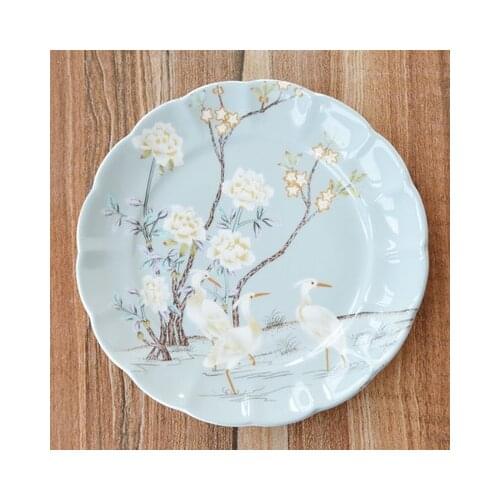 English Snack Breakfast Salad Fruit Plate High-grade Bone China Western Steak European Creative Afternoon Tea Tableware