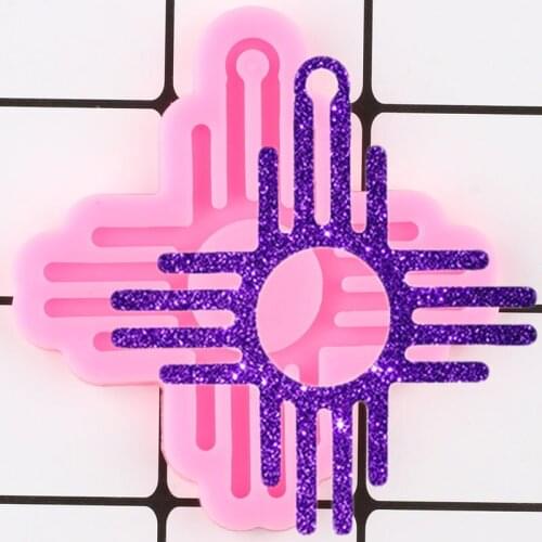 Shiny Cross Silicone Mold Epoxy Resin Molds Craft Custom Keychain DIY Handmade Jewelry Mould Pendant Polymer Clay