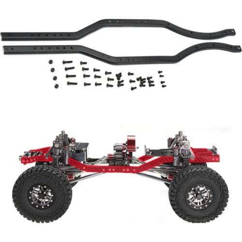 2PCS Metal Black Girder Side Frame Chassis for RC Crawler SCX10 & SCX10 II 90046 90047